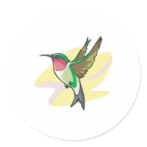pretty colibri bird stickers