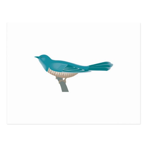 pretty cuckoo bird post card