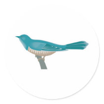 pretty cuckoo bird round sticker