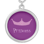 Pretty Customisable Purple & Lilac Princess Crown necklaces