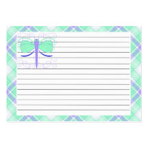 Pretty Cyan And Blue Dragonfly Recipe Card Business Card