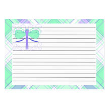 Pretty Cyan And Blue Dragonfly Recipe Card Business Card