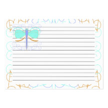 Pretty Cyan And Orange Dragonfly Recipe Card Business Card Templates