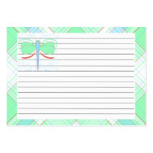 Pretty Cyan And Pink Dragonfly Recipe Card Business Card Template