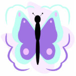 Pretty Cyan And Purple Butterfly Ornament photo sculptures