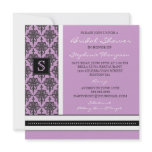 Pretty Damask Monogram Bridal Shower Invitation