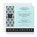 Pretty Damask Monogram Bridal Shower Invitation