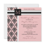Pretty Damask Monogram Bridal Shower Invitation