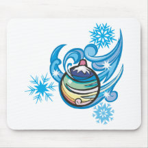 Pretty decoration and snow mousepads