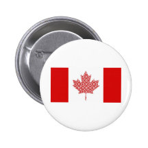 Pretty Decorative Maple Leaf Canada Flag Ts, GIfts Pinback Buttons