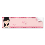 Pretty doll bumper stickers