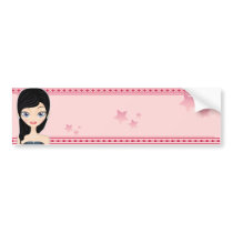 Pretty doll bumper stickers