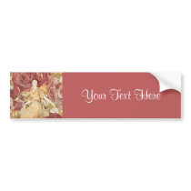 Pretty Fairy Nymph in Roses Bumper Sticker
