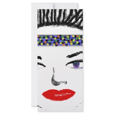 Pretty Female Faces Rack Card by TextDees