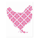 Pretty feminine chicken post cards