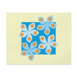 Pretty floral design, blue and cream. Custom flyers