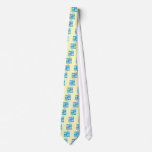 Pretty floral design, blue and cream. Custom ties