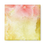 Pretty floral grungy design magnet