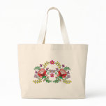 Pretty Floral Pattern Tote Bag