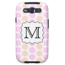 Pretty Floral Pattern with Custom Monogram Letter.