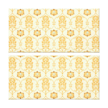 Pretty Floral Scroll Pattern Canvas Print