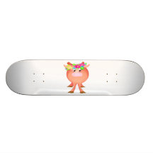 Pretty Flower Cow Vivid Skate Deck