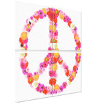 Pretty Flower Peace Sign Wrapped Canvas canvas prints