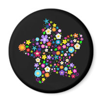 Pretty Flower Star Fridge Magnet
