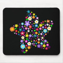 Pretty Flower Star Mousepad