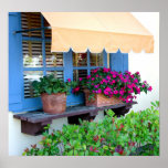 Pretty Garden Window Poster Print