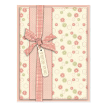 Pretty Girl Floral TY Postcard