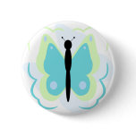 Pretty Green And Cyan Butterfly Button