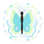 Pretty Green And Cyan Butterfly Sticker