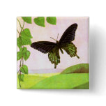 Pretty Green Vintage Butterfly buttons