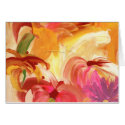 Pretty hand painted floral collage bright cards