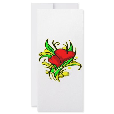 Pretty Hearts and Flowers #0044 Full Color Rack Card by Mustang_Lady
