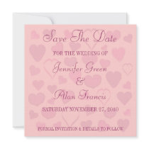 Pretty hearts design Wedding Invitation template