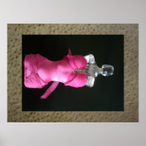 Pretty in Pink bask perfume bottle Print