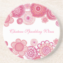 Pretty in Pink Elegant Corporate Promotional Items Coaster
