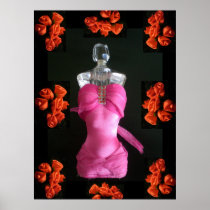 Pretty in Pink framed with  Red Roses Posters