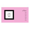 Pretty in Pink Photo Frame business cards