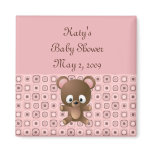 Pretty in Pink Shower Favour Magnet - Customised