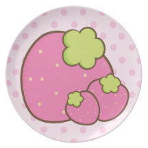 Pretty in Pink Summer Strawberries Party Plate