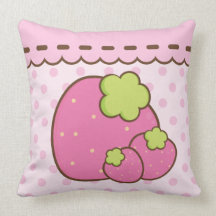 Pretty in Pink Summer Strawberries Pillows
