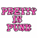Pretty in Punk Skull Text photo sculptures