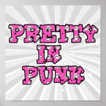 Pretty in Punk Skull Text Print
