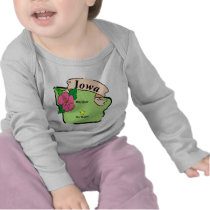 Pretty Iowa Map T Shirts