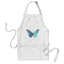 Pretty Iridescent Blue Butterfly Apron