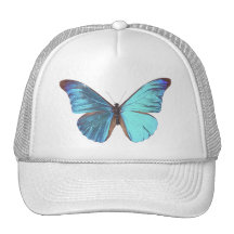 Pretty Iridescent Blue Butterfly Hat