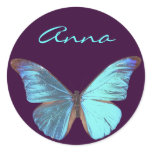 Pretty Iridescent Blue Butterfly